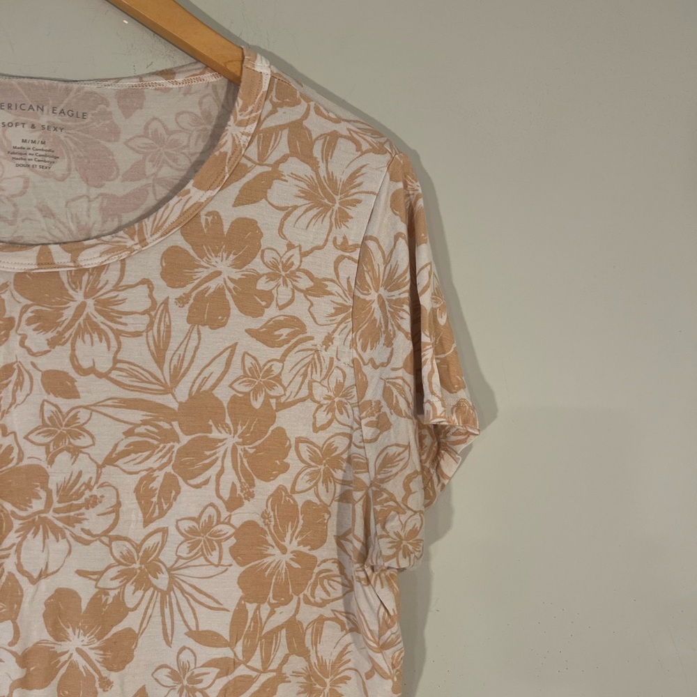 American Eagle soft & sexy tank top stretch caramel camel‎ brown M - Picture 8 of 9